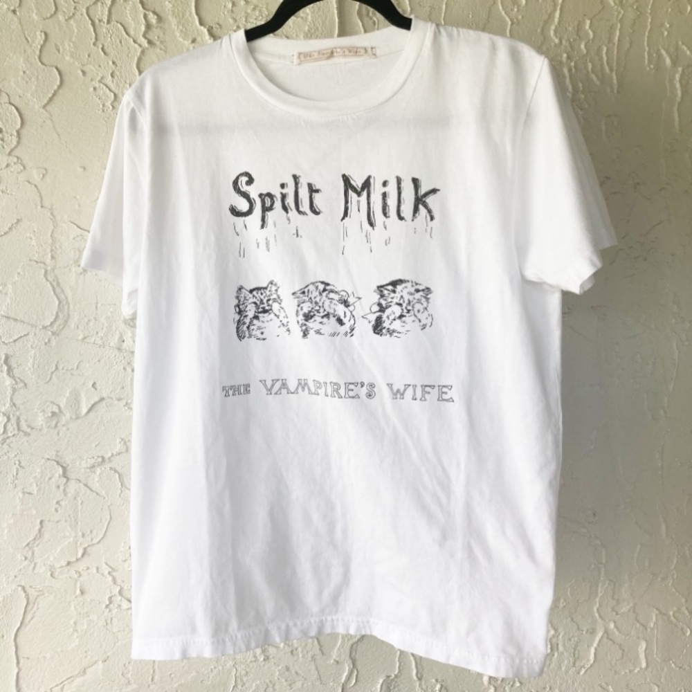 The Vampire’s Wife Spilt Milk T Shirt Small White